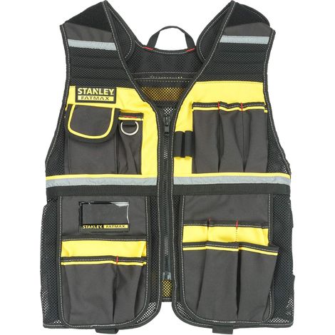 Gilet de Travail avec Poches Multiples - Veston d'Électricien ou Artisan - avec Bandes Réfléchissantes - Modèle FMST530201-23 (1/5)