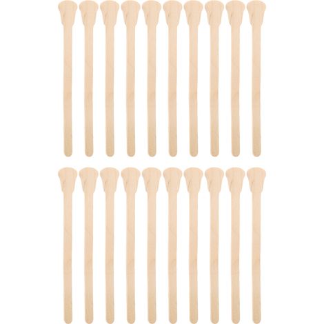20 bâtonnets en bois forme guitare pour épilation visage et corps - spatules applicatrices de cire, lot de 20 pièces (1/5)