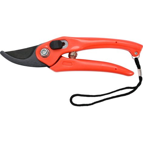 Gartenschere 180 mm mit Sicherheitsverschluss und abgerundeter Klinge