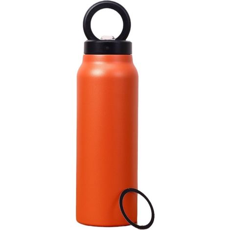 Magnetische Flasche mit Handyhalterung – 360°-Drehung – Hält Getränke 12 Stunden heiß und 24 Stunden kalt – MagSafe-kompatibel – Magnetring inklusive (1/5)