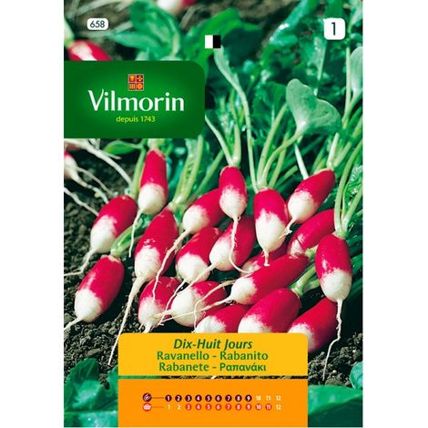 VILMORIN Semillas de RABANITO DIX HUIT JOURS S-1 658, 12 gr