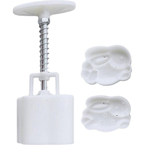 Kunststoff-Mondkuchenform 50g Hasenstempel Keksausstecher Handdruckform