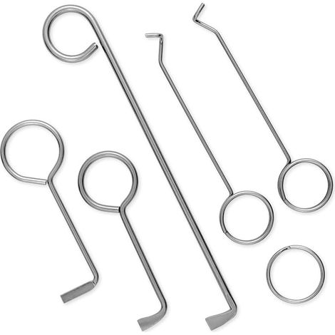 Jeu de tournevis, 5 pièces, clé à panneton, universelle, ouvre les portes de chambre et serrures à barbe, outil d'ouverture, kit de crochetage, serrure à (1/5)