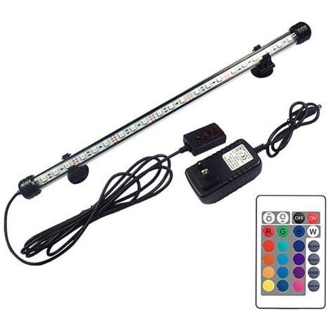 Lampe de plongée à bulles d'aquarium étanche à LED (lumière à bulles télécommandée de 39 cm) (1/5)
