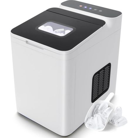 COSTWAY Machine à Glaçons 15 kg en 24h, Glaçons Automatiques Rapide Prêt en 6 Min blanc (1/5)
