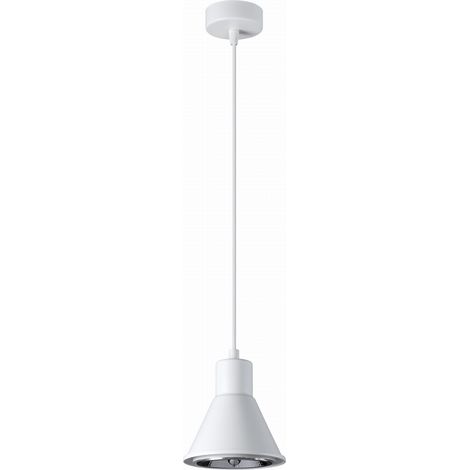 Lámparas colgantes Tazila blanco acero 1xES111 14cm Sollux (1/5)