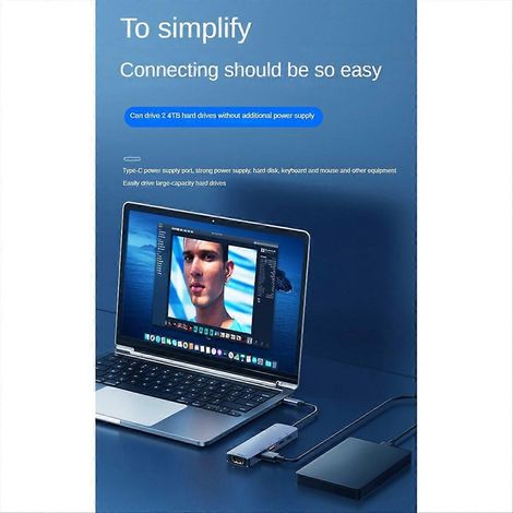 10-Gbit/s-USB-C-Hub mit 140-W-PD-Ladefunktion, Multiport-USB-3.2-Splitter, Laptop-Schnellanschlussadapter, Hochgeschwindigkeits-Datenübertragungsstation, kompatibel mit verschiedenen USB-C-Geräten. (1/5)