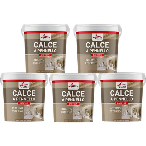 Calce a pennello per muri esterni e interni - BADIPLUS - 5 x 20 kg Verona - Beige Marrone - ARCANE INDUSTRIES