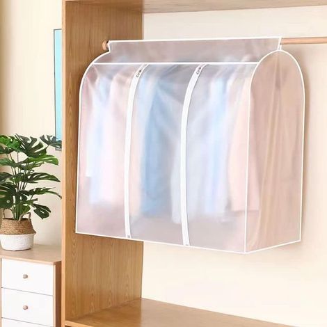 100x120x50cm,Housse de rangement étanche à fermeture éclair 3D pour vêtements Pour ranger les vêtements Pour vêtements Sac à poussière à suspendre (1/5)