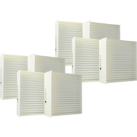 vhbw Air Filter Set compatible with Paul Climos 200, F 200 Basic, F 200 Ventilation Devices - M5 / F7 8-Part Kit, 17 x 17 x 4.5 cm White