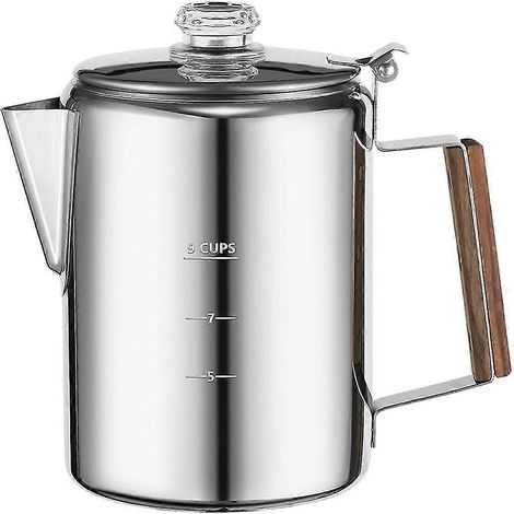 Cafetière à percolation de camping, cafetière à percolation en acier inoxydable pour le camping (1/5)