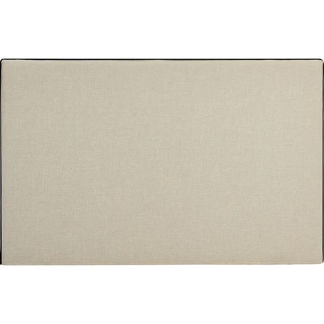 Testata letto sfoderabile 150 cm Cotone e Lino Beige e Nero - CHESMA (1/5)