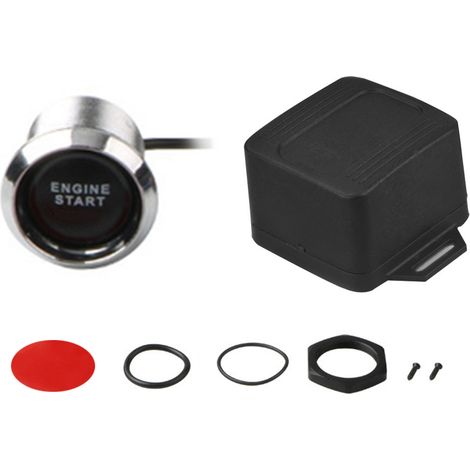 [Bouton de Démarrage Moteur] [Kit Modification Auto] [Allumage Sans Clé] Interrupteur de Démarrage Push Start avec LED Bleue/Rouge pour Voiture (1/5)