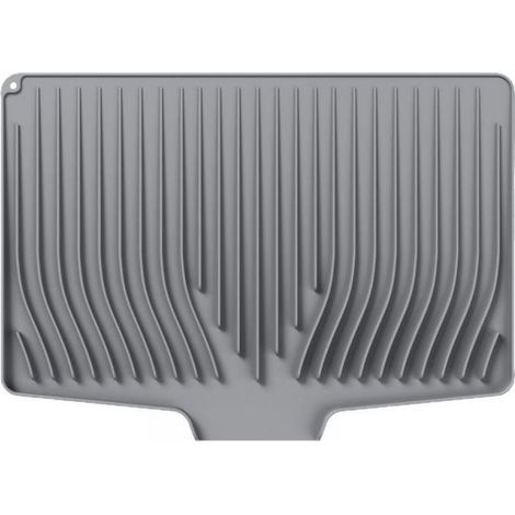 Mat of Drying in Silicone Premium with Design Incline - anti-slip, Resistant to the Heat (230°C), Mat of Drainage Quick for Plan of Work, Sink and Rack (Gray, 4835cm) (1/5)