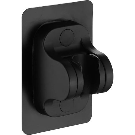 Support de pommeau de douche réglable sans perçage en ABS noir pour salle de bain d'hôtel (1/5)