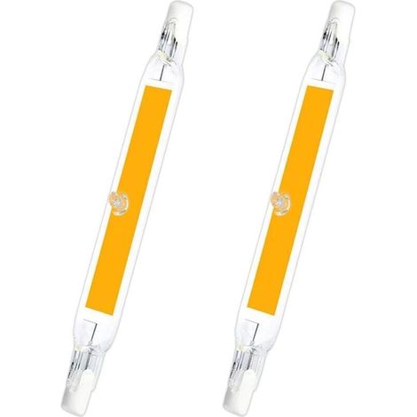 Enowelir R7S LED 78mm 5W Blanc Chaud 3000K 500LM, Ampoule Linéaire COB Remplaçant Halogène 40W-50W, Pour Mini Projecteur ou Applique Murale, Non Dimmable, Lot de 2 (1/4)