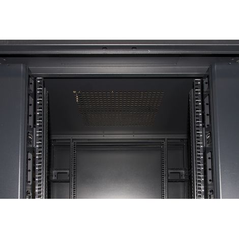 Armadi rack Link ARMADIO RACK 19" 42U (A)2055, (L)800, (P)800 COLORE NERO PORTA VETRO DISASSEMBLATO CON GUIDACAVI  LATERALE