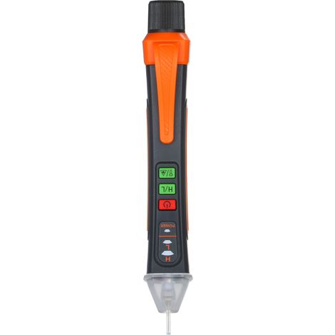 Comprobador de voltaje de CA sin contacto con forma de bolígrafo, detector V-alert con alarma sonora y visual, linterna LED.