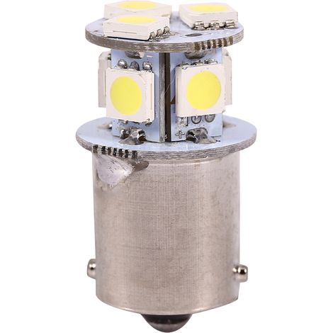 2 ampoules LED blanches BA15S R5W 1156 5050 8SMD pour feux de freinage de voiture (1/5)