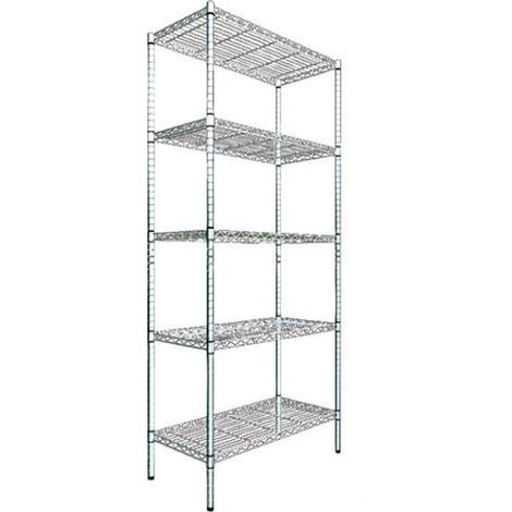 Scaffale in Acciaio Cromato 5 Ripiani 60x35x180 cm Fadi