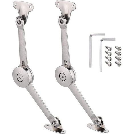 Charnière pour meubles, lot de 2, charnière pour faciliter l'ouverture des portes de placard, fixation standard robuste pour l'ouverture - Crezuo (1/4)