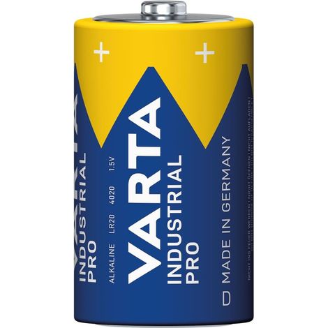 Packung mit 20 D - LR20 Varta Industrial Pro-Batterien ø34,2 x 61,5 mm