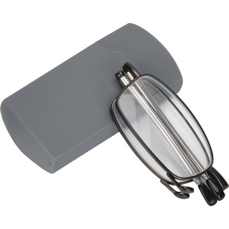 Lunettes pliables unisexes pour hommes et femmes, en acier inoxydable, antidérapantes, pour personnes âgées (+350 Gris) (1/5)