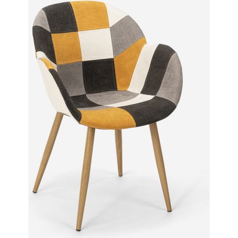 Sedia poltrona design patchwork nordico salotto cucina studio Finch - Patchwork 2 (1/5)
