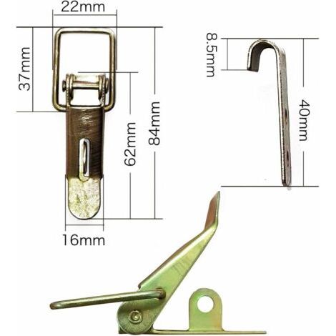 Fermeture à Levier, Rehausse Ridelle Remorque Fermeture Remorque Fermoir à Bascule Fermeture a Levier pour Tiroir, Levier de Verrouillage, Boîte à Outils, Placard, Armoire, Boîte 10 Pièces (1/4)