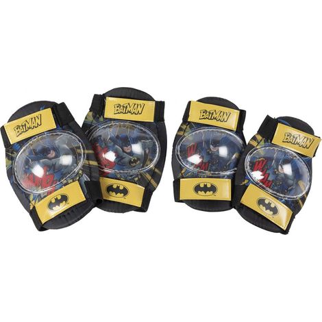 Kit di protezione livello 1 gomitiere ginocchiere bambino Batman uomo pipistrello DC Comics bici sicurezza giallo nero supereroe (1/2)
