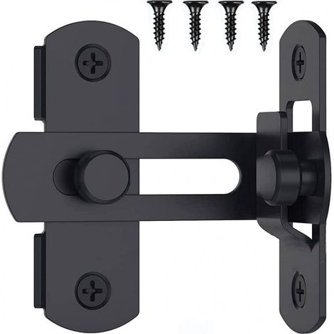 Sliding door lock - black - door lock - 90° - folding sliding door lock - locking bolt (1/5)