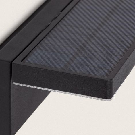 Wandleuchte Außen Solar LED 5W  Aluminium mit Bewegungssensor Bran Schwarz