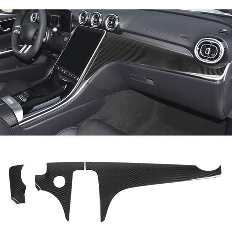 Garniture en fibre de carbone sur la console centrale, conduite à gauche uniquement, convient à la Mercedes-Benz Classe C W206 2022+ (surdimensionnée). (1/5)