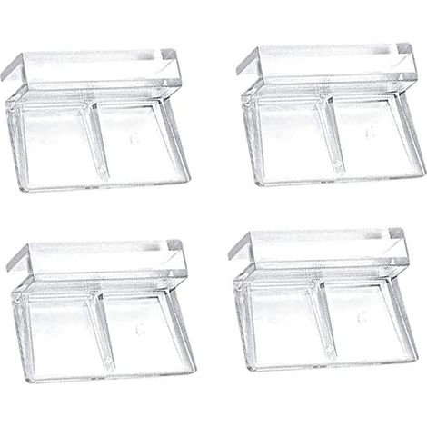 Lntyq Schutzklammern für Aquarienglas, Stützklammern für Aquarien, Halterungen aus Acryl, Stützklammer für Aquarien, Zubehör für Aquarien (6 mm dickes Glas), 4 Stück (1/5)