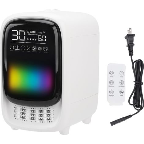 4 in 1 Humidifier 3.5L Large Desktop Humidifier Essential Oil Diffuser Bluetooth Speaker Colorful LED Light US Plug 100‑240V