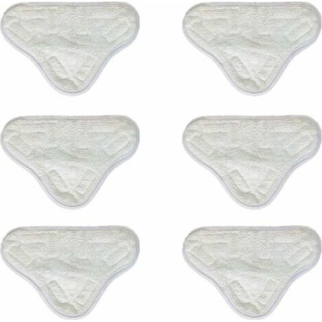 6pcs microfibre vadrouilles à vapeur tampons de nettoyage vadrouille à vapeur de remplacement compatible pour H2O X5 H20 lavable (1/3)