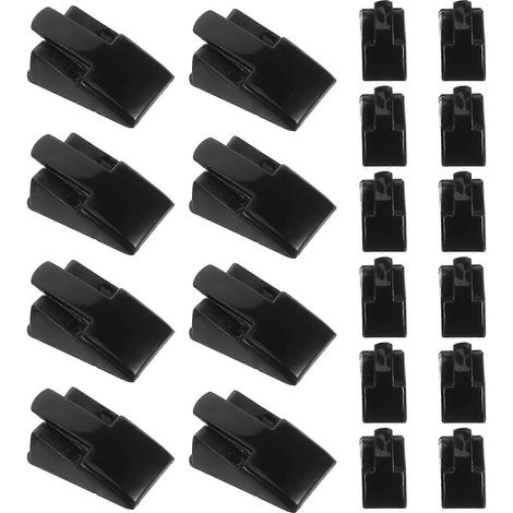 Supports à bagues en plastique noir pour le rangement et la présentation de bijoux, 20 pièces par paquet. (1/5)