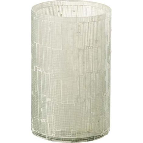 Vase Design en Verre "Mosaïque" 20cm Gris Clair