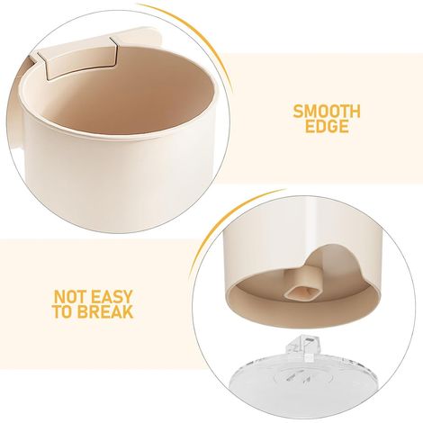 Porte-Gobelet à Ventouse Anti-Basculement Blanc Lait avec Support (1/5)