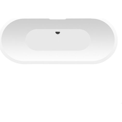 Modern Bathroom Double Ended Bath, 1655 x 445 x 580mm, Matt White