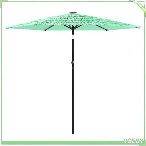 Parasol de jardin - FAFEICY - 4005103 - 268x268x226 cm - Vert - Mât acier, manivelle (1/5)