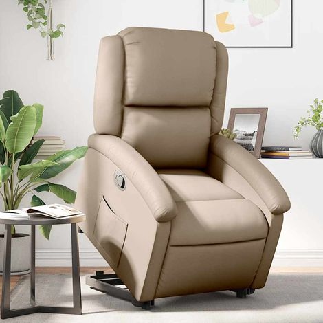Relaxsessel mit Aufstehhilfe Cappuccino-Braun Kunstleder vidaXL (1/5)