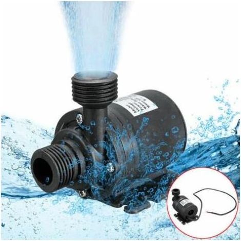 DC12V 5M 800L/H Hochleistungs-Tauchpumpe mit geringem GerĂ€uschpegel, bĂŒrstenlose Gleichstrompumpe mit 4-Punkt-DĂŒse, 50 cm Kabel (1/4)