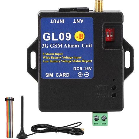 ZVD Sistema de alarma GSM de 8 entradas GL09B Módulo de alerta inalámbrico 3G para seguridad del hogar (1/4)
