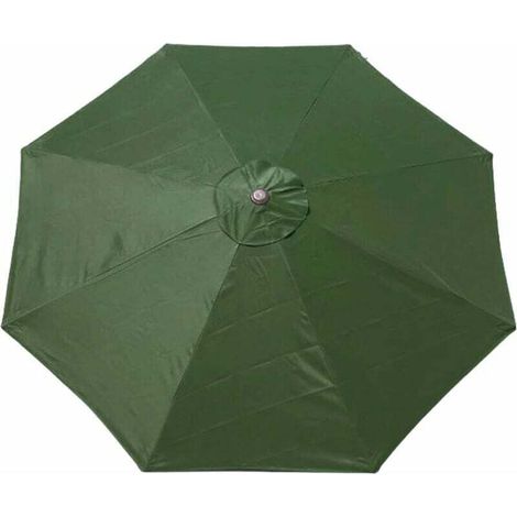 Replacement Cover for Parasol 8 Whales 3 m Waterproof Anti-UV Dark Green Roof (1/4)