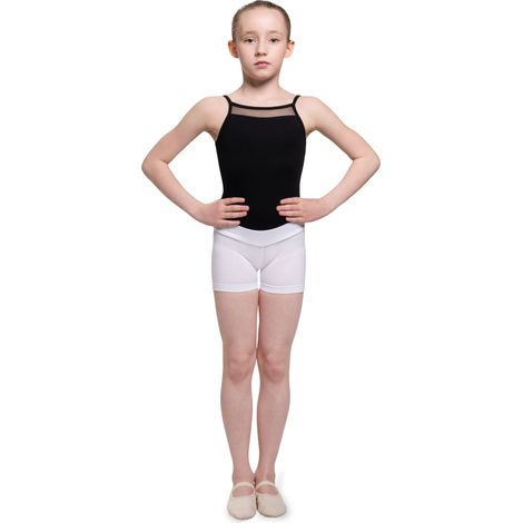 Frygia - pantaloncini da balletto per bambini bianchi Frygia pantaloncini da ginnastica e danza bianchi 122/128 (1/5)