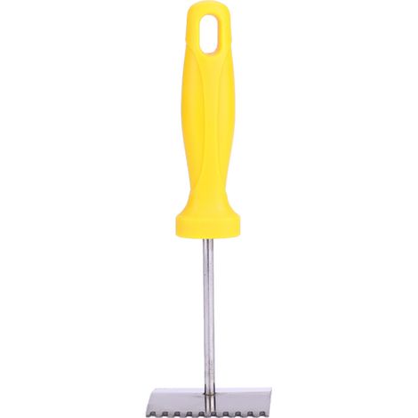 Râteau À Miel - Outil Apiculture En Acier Inoxydable - Pour Nettoyage Ruches Et Cadres - Manche Ergonomique Jaune (1/5)