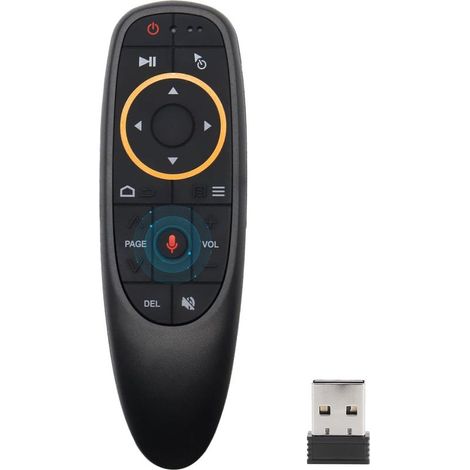 CYRILL – G10S Air Souris Télécommande PC Télécommande Bluetooth 2,4 GHz Gyroscope 6 axes Commande vocale USB pour Smart TV PC Google Android TV Box (1/5)