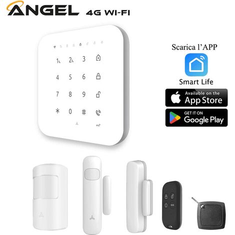 ANTIFURTO DOMESTICO ANGEL 4G WI-FI KIT COMPLETO- 1,0 pz