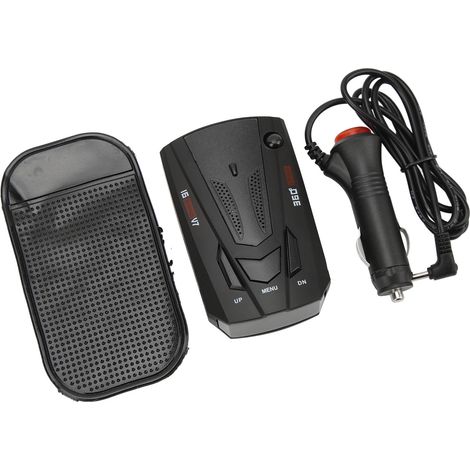 Alarme de détection de vitesse à protection à 360 degrés pour détecteurs de radars de voiture, détecteur électronique pour chiens à 16 bandes, instrument de mesure de vitesse, noir. (1/5)